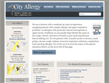 Tablet Screenshot of cityallergy.com